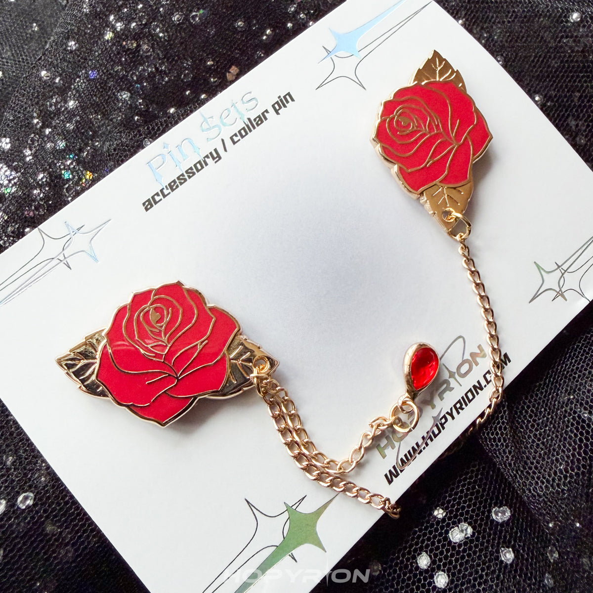 Fiery Rose | Chain Pin