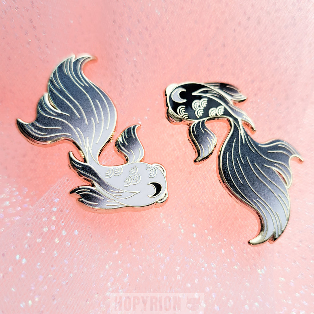 Gold Fish Pair | Enamel Pin