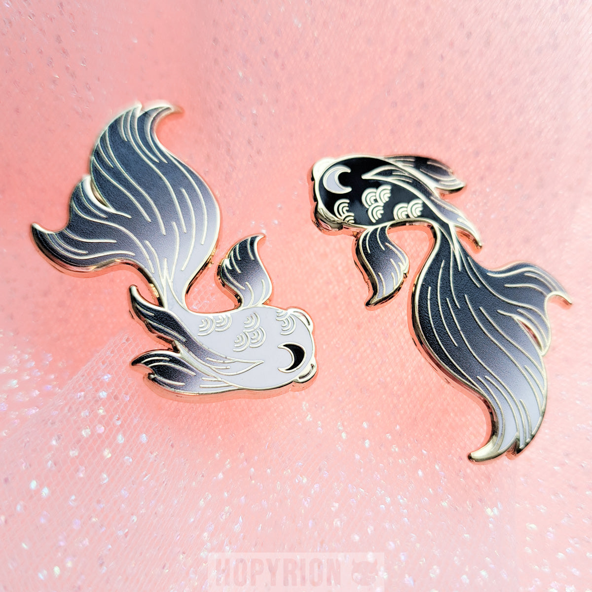 Gold Fish Pair | Enamel Pin