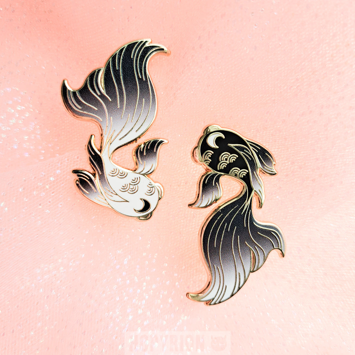 Gold Fish Pair | Enamel Pin