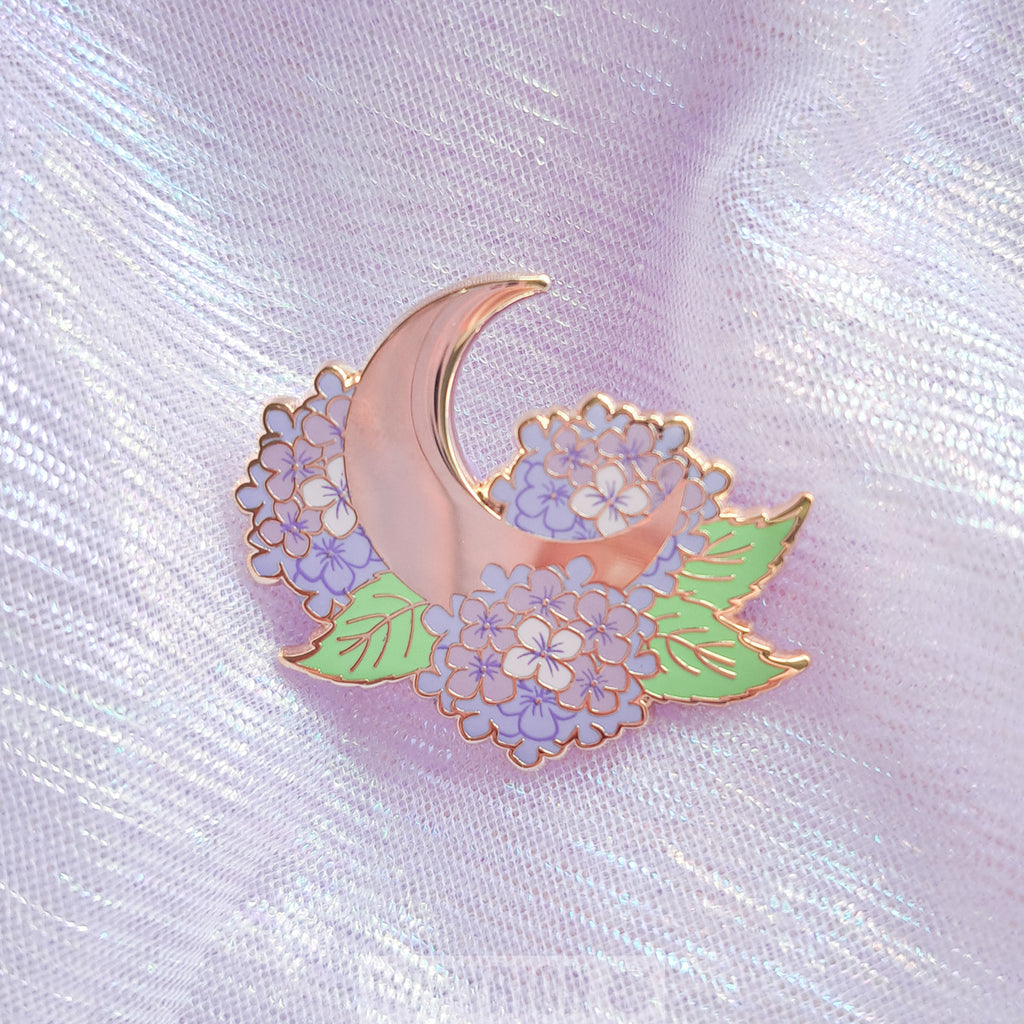 Hydrangea Moon | Enamel Pin